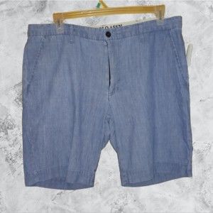 US Polo Association Men's Shorts Blue Size 40 Flat Front